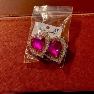 Luxury Statement Earrings Frisia pink heart’s for Valentine’s Day !